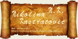 Nikolina Kastratović vizit kartica